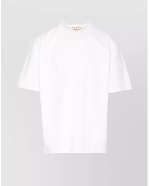 Marni Cotton Oversized Logo T-Shirt - White