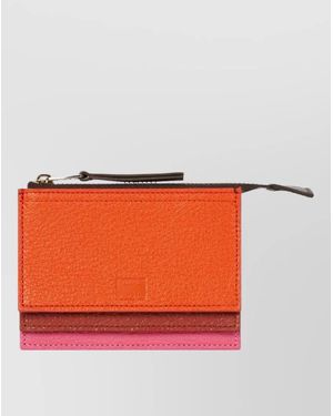 Paul Smith Concertina Card Holder Colour Block Design - Orange