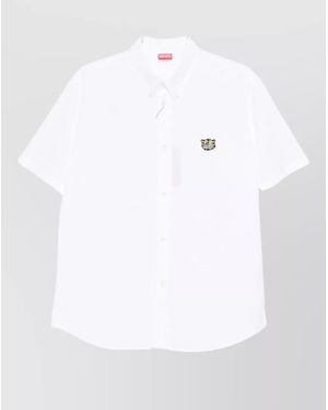 KENZO Cotton Short-Sleeve Shirt - White