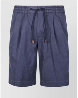Incotex Regular-Fit Tailored Shorts - Blue