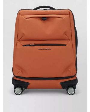 Piquadro Slim Cabin Trolley Four Wheels Fabric - Orange