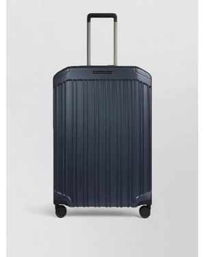 Piquadro Medium Trolley Hard Shell Four Wheels - Blue