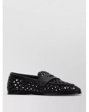 Stuart Weitzman Spencer Laceup Loafers Flat Sole - Black