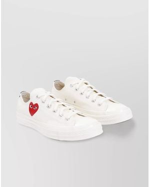 COMME DES GARÇONS PLAY Canvas Low-Top Trainers - White