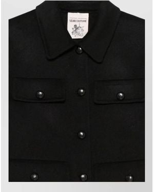 Semicouture Wool Single-Breasted Jacket - Black