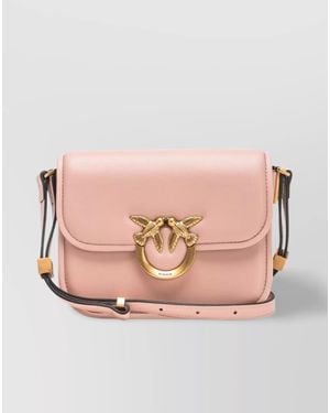 Pinko Love Bag Leather Shoulder Bag - Pink