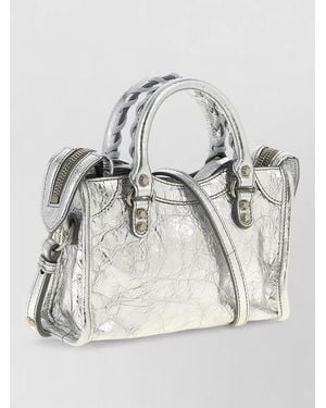 Balenciaga Le City Nano Leather Mini Bag - Gray