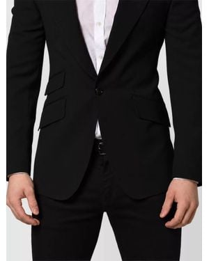 Dolce & Gabbana Virgin Wool Single Breasted Coat - Black