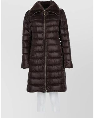 Herno Quilted Long Parka Coat - Black