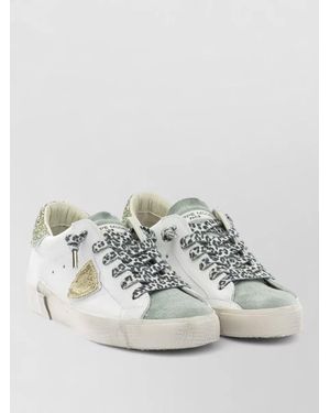 Philippe Model Leather Low-Top Trainers - Metallic