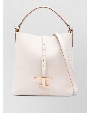 Tod's T Timeless Leather Cross-Body Bag - Natural