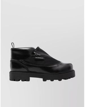 Givenchy Leather Panelled Ankle Boots - Black