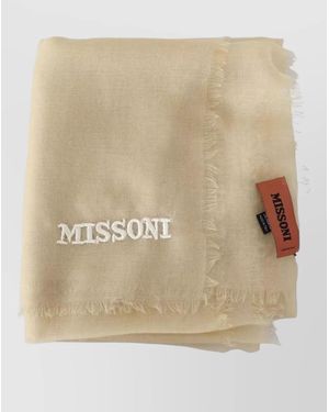 Missoni Cashmere Neck Scarf Lightweight - Natural