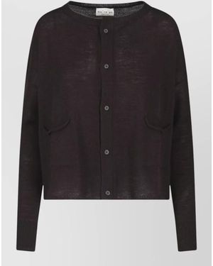 Ma'ry'ya Virgin Wool Crewneck Sweater - Black