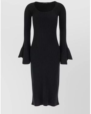Proenza Schouler Silk Blend Midi Dress - Black