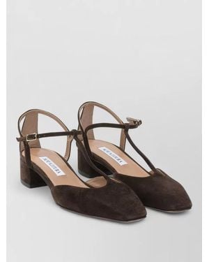 Aquazzura Sorbonne 35 Mm Suede T Bar Court Shoes - Multicolour