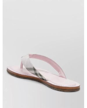Burberry Slides And Flip Flops Patterned Strap - Pink
