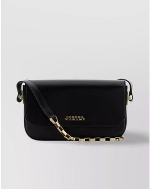 Isabel Marant Leather Lizza Shoulder Bag - Black