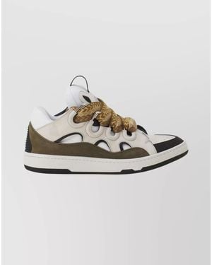 Lanvin Leather Low-Top Trainers - Metallic