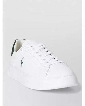 Ralph Lauren Leather Trainers Logo Detail Chunky Sole - White