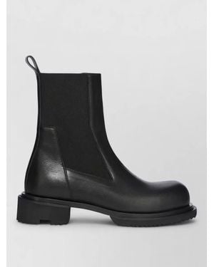 Rick Owens Leather Beatle Boots - Black