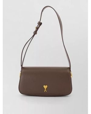Ami Paris Paris Shoulder Bag Leather Crossbody - Multicolor