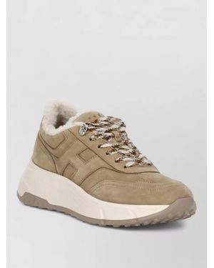 Hogan Leather Low Top Sneakers - Natural