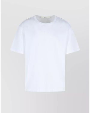Séfr Short Sleeve Crew Neck Cotton T-Shirt - White