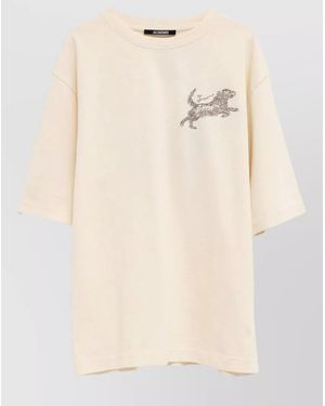Jacquemus Graphic Print Crew Neck Short Sleeve T-Shirt - Natural
