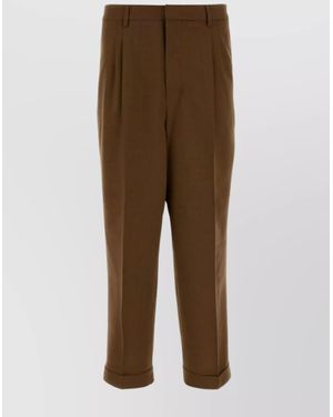 Ami Paris Caramel Wool Pant - Natural