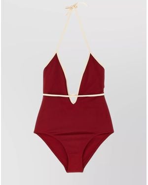 Eres 'Loulou' Halter Neck One-Piece Swimsuit - Red