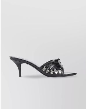 Balenciaga Leather Mules - Black