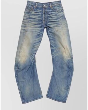 Acne Studios Denim Low-Rise Wide-Leg Jeans - Blue