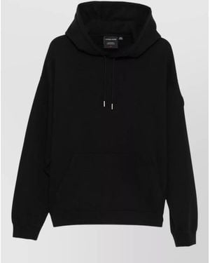Canada Goose Hooded Jumper Drawstring Hood Ribbed Trims - Black
