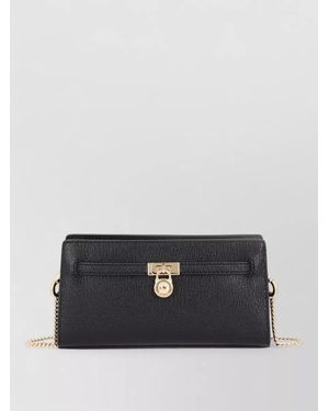 Michael Kors Hamilton Leather Shoulder Bag - Grey