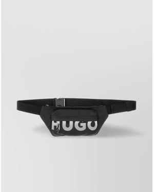HUGO Embossed Logo Pouch Adjustable Strap - Black
