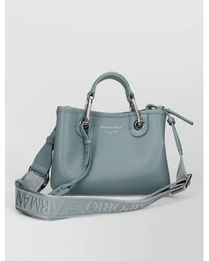 Emporio Armani Grained Effect Tote Bag - Blue