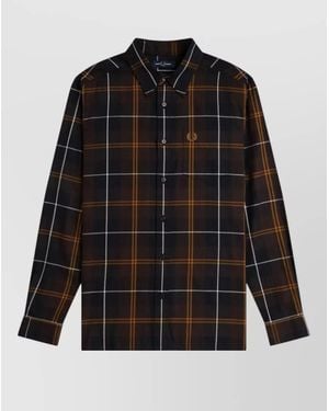 Fred Perry Cotton Shirt - Black