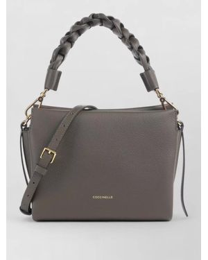 Coccinelle Leather Boheme Small Clutch Bag - Grey
