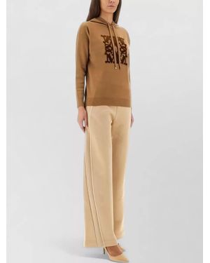 Max Mara Taddeus Hooded Jumper Long Sleeve Knit - Natural