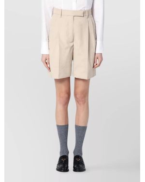 Thom Browne Cotton-Blend Bermuda Shorts - Natural