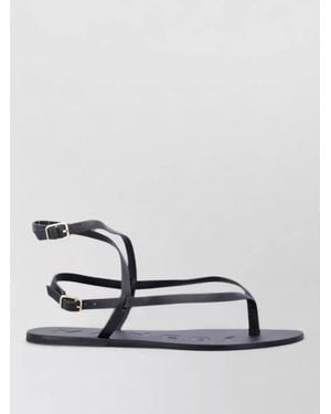 Manebí Leather Crossover Thong Sandals - Multicolor