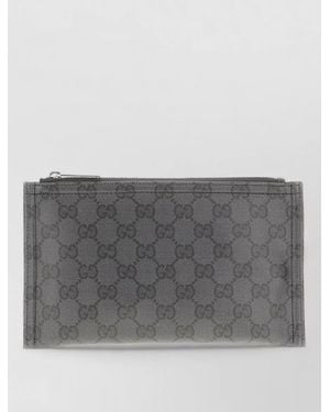 Gucci Leather Clutch Bag - Gray