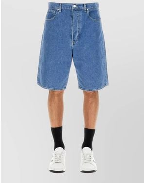 KENZO Denim Bermuda Shorts Himawari Belt Loops - Blue