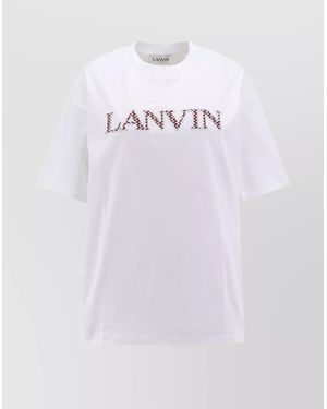 Lanvin T-Shirt Cotton Paris Patch - White