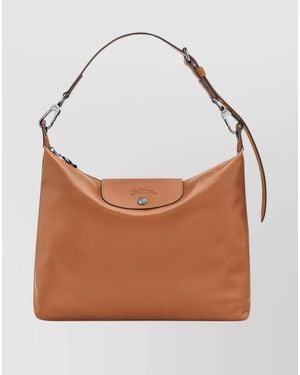 Longchamp Leather Hobo Shoulder Bag - Brown