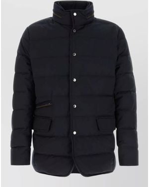 Moorer Ilvo Hooded Down Jacket Polyester Blend - Blue