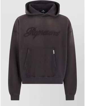 Represent Cotton Oversized Hoodie - Black
