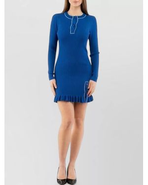 Moschino Wool Knitted Dress - Blue