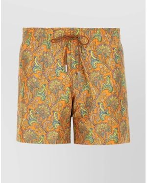 Etro Printed Swimwear With Pocket And Elastic Waistband - Yellow